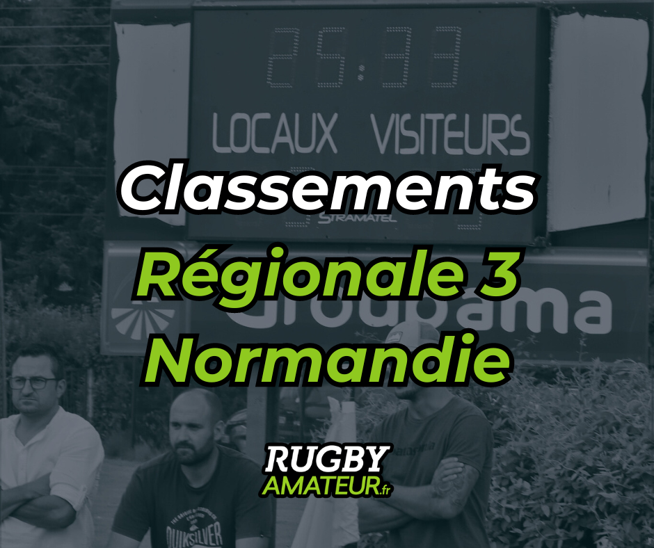 Classements Régionale 3 Normandie Rugby Amateur