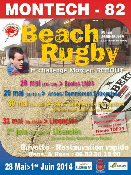 Affiche Beach Rugby - remportent