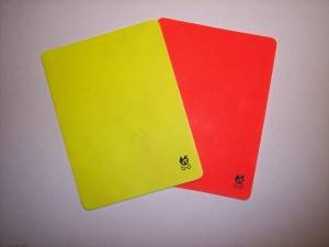 Rot und Gelb Fußball red and yellow card Soccer 1 - régionales