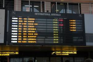 Henri Coanda Otopeni international arrivals board - Castanet