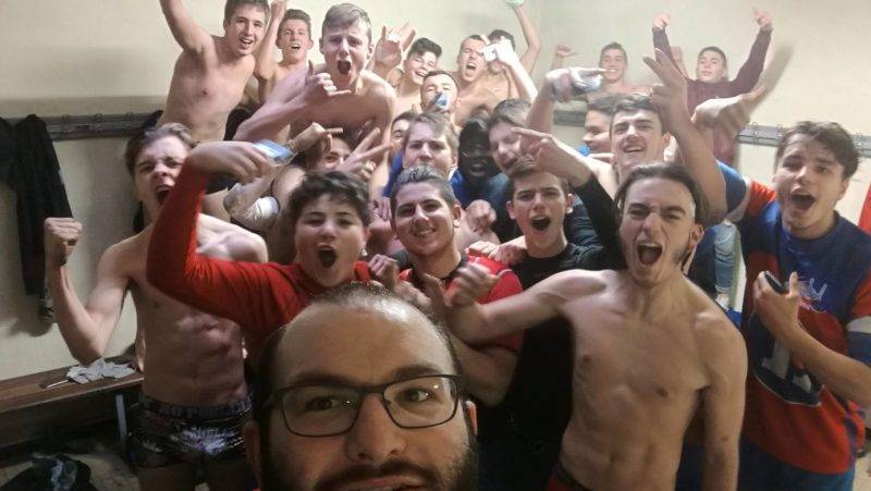 juniors de saint Jory -Aucamville , qui ont gagner leurs premier match de la saison 15a14 contre belberaut .