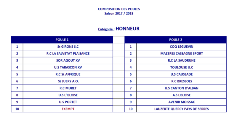 Honneur 2018