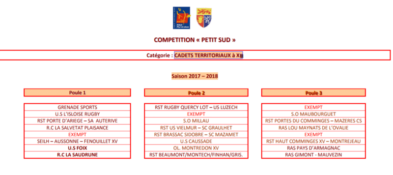 cadets territoriaux 2017 18