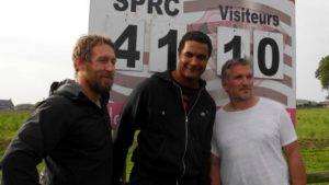 saint malo le rugbyman wilkinson sur le terrain de saint pere