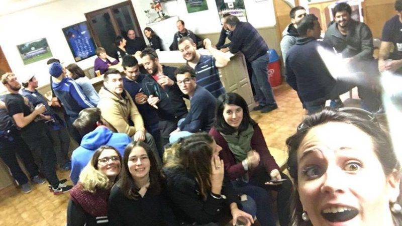 une partie des séniores filles de l’USArgeles après la victoire des Argelésiens contre plaisance