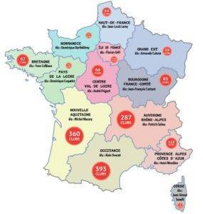 Carte France Ligues