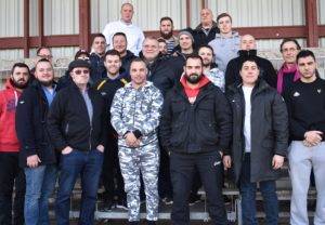 G Cholley et les joueurs de Cagnac Blaye