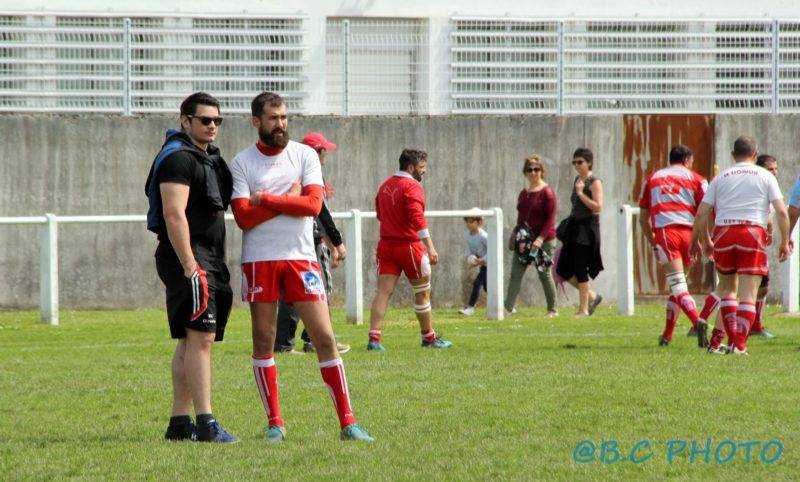 Bryan de carvalho talonneur a Blagnac qui est venu supporter se amis de l'ust