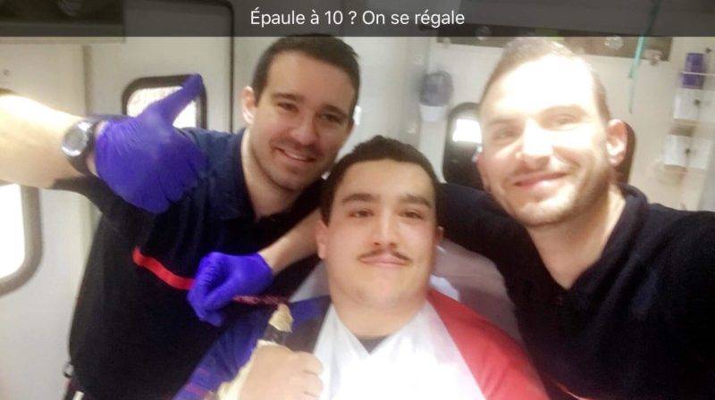Léo Kaci, blessé à l’épaule bon rétablissement à Baptiste M qui a fait lui aussi un séjour au urgence ucf