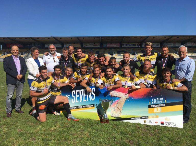Le Stade Rochelais s’impose 21 à 15 face à l’US Montauban en finale du Championnat de France Espoirs Pro Sevens. #soutiensle7