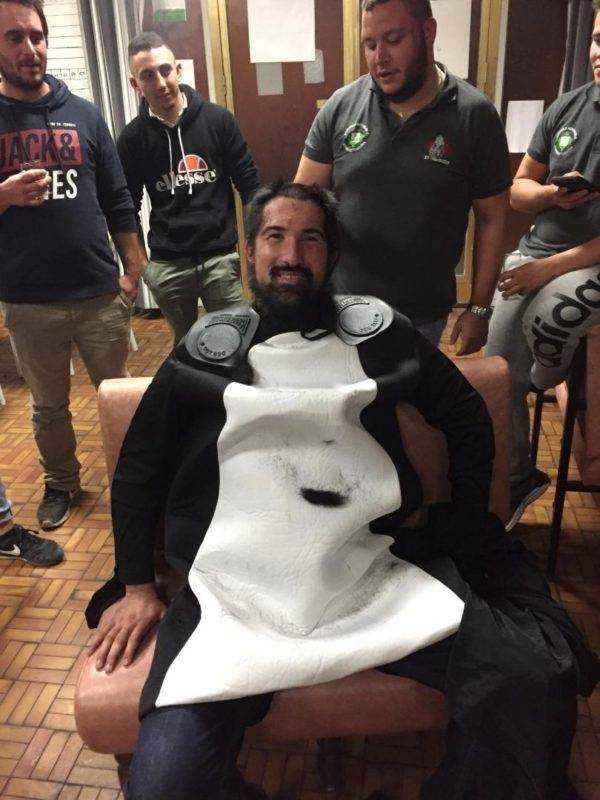 Au Rugby Club du Rougier (RCR) le Cagolin de ce week end a le droit à la tondeuse