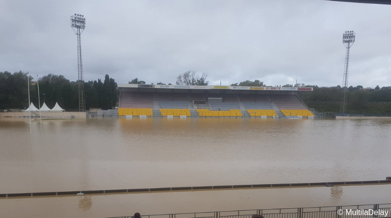 Stade Albert Domec inondé
