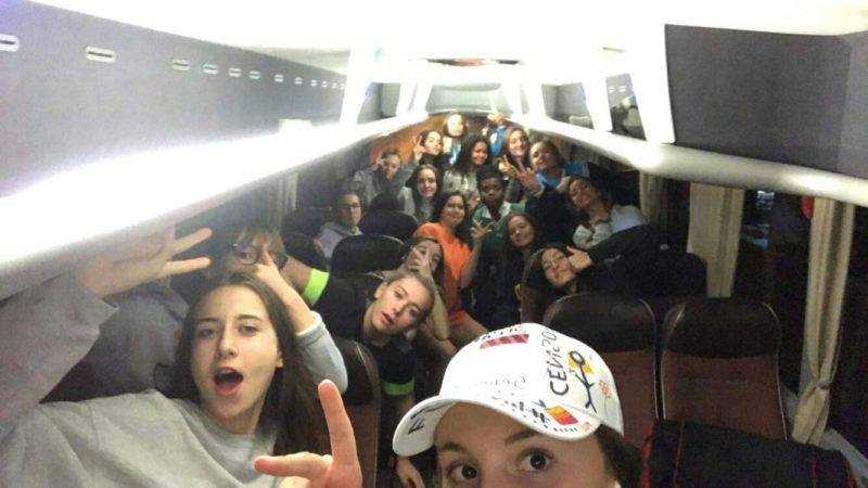 selfie victoire des cadettes de Colomiers à Albi 17 à 10.