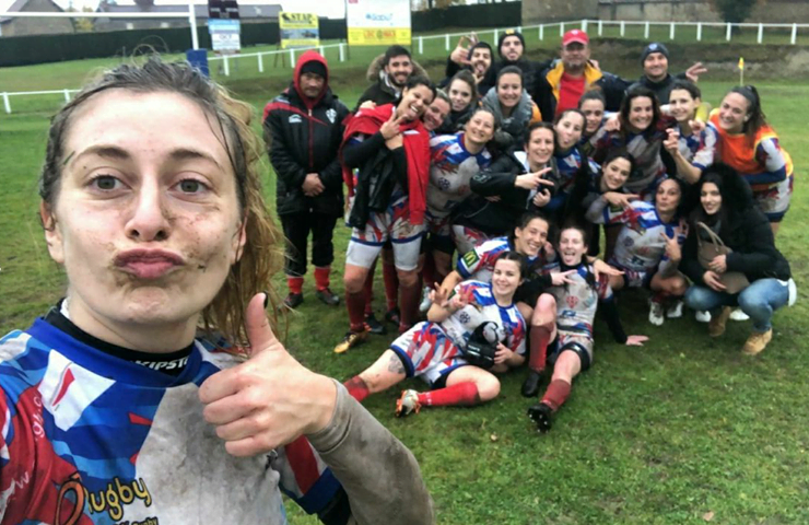 Salut selfie de la victoire des suricates de Moissac Castel Valence à Lacapelle marival 40 à 0.