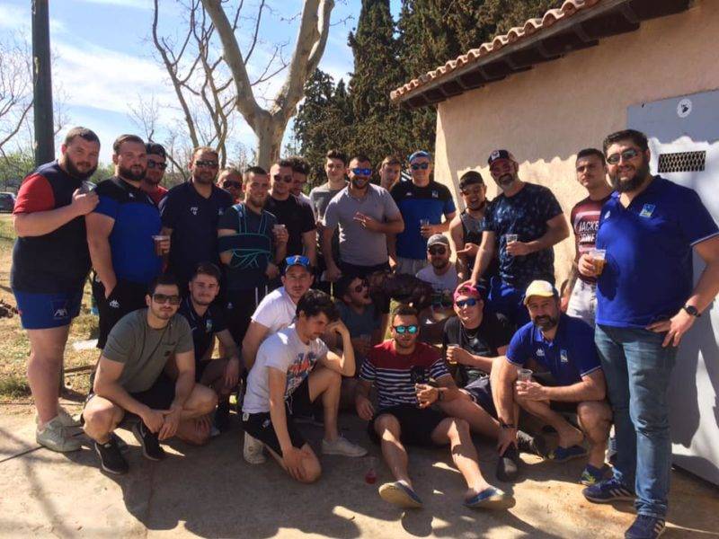 Belle journée de l'amicale des joueurs, sanglier à la broche, merci aux chasseurs us murviel thezan