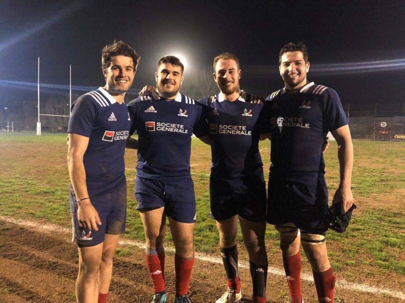 Castanet, FCTT et l’Isle Jourdain réunis sous le maillot de l’équipe de France Universitaire. victoire en italie