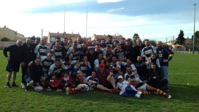 L'Union catalane pose en famille après sa victoire 21 à 10 sur Poussan Copie