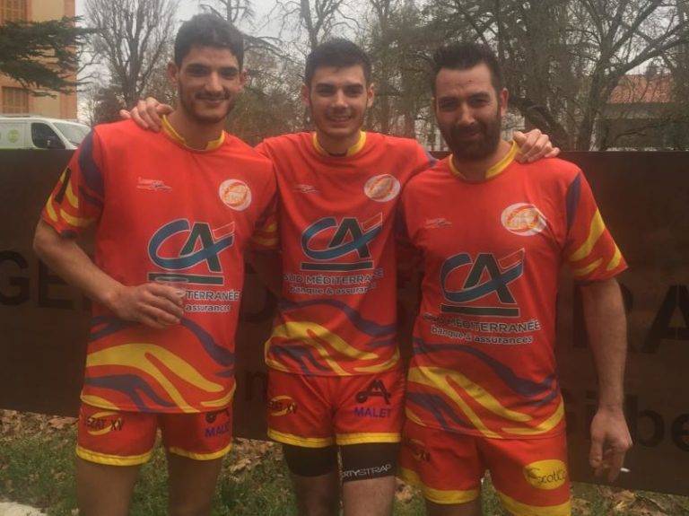 Quand un père joue avec son fils et son beau fils pour la première fois pour un derby Ariegeois (Ce sont des Lézatois).