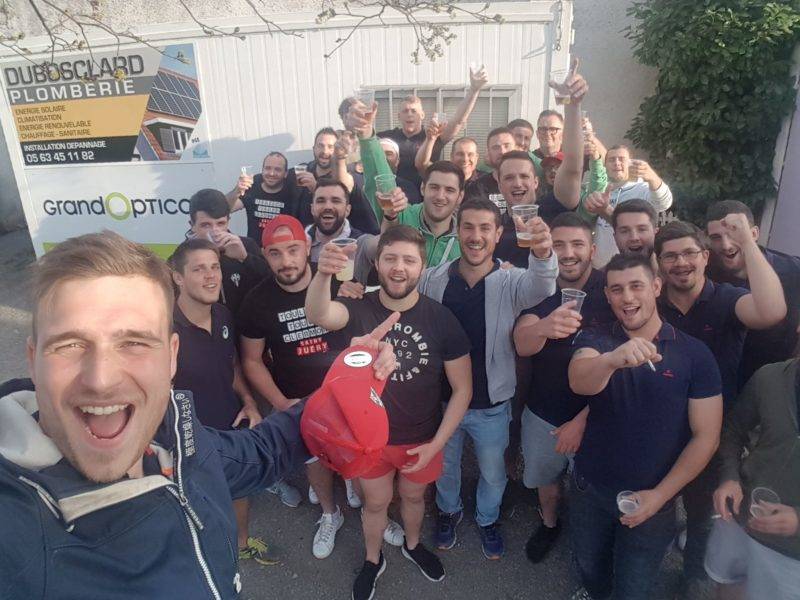 Victoire de Saint Juery 30 20 face a Lauzerte soirée Barbecue pour fêter le prochain tour