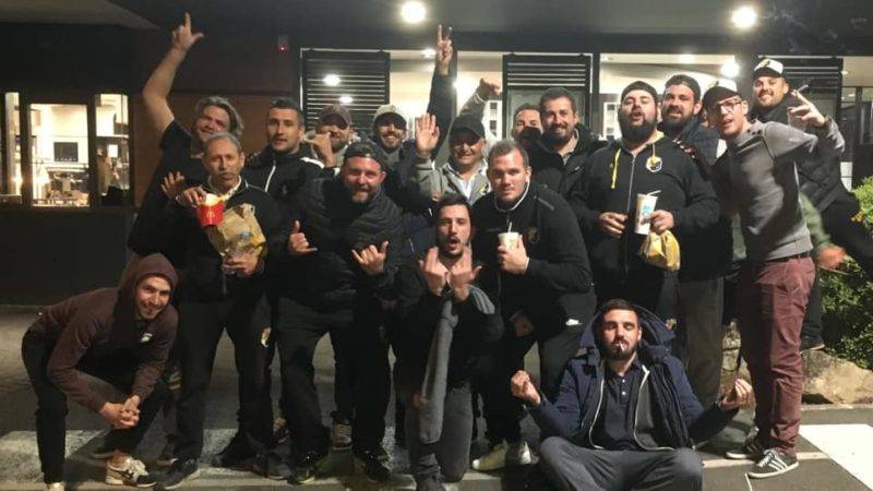 Selfie défaite championnat de france, retour de Clermont. arrêt mc do pour le tec
