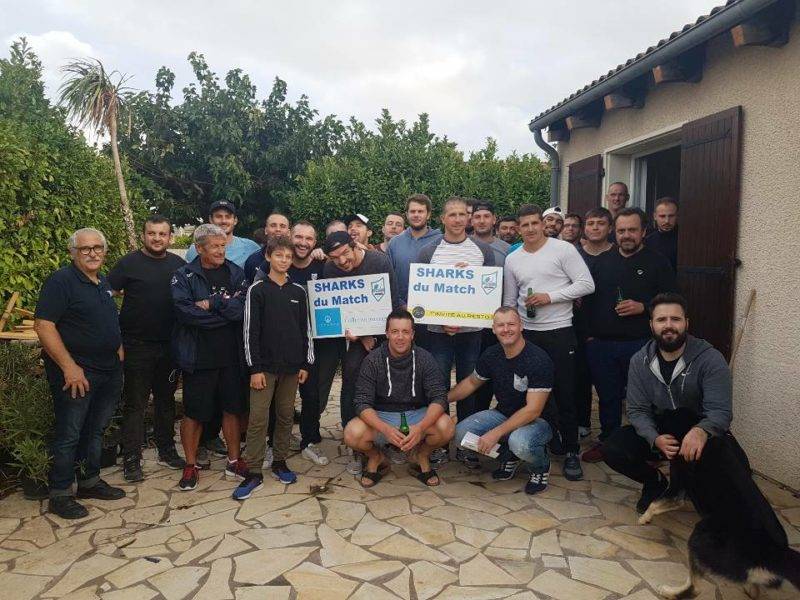 Nouvelle victoire des SHARKS sur le terrain de Vendargues. Les gars de la Grande Motte sont invaincus et premiers de poule