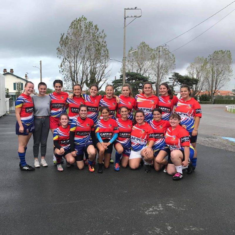 cadettes et séniores du Rugby Côte Sud Landes ont tout donné cette aprèm sur le terrain du Biarritz Olympique face aux équipes d'Hasparren et Biarritz