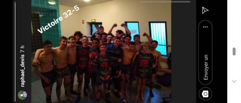 Victoire des U16 d'Arras 32 à 05 face au DARK