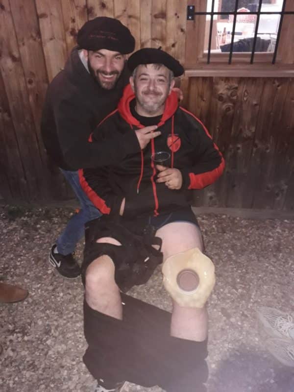 Vincent capitaine du Brulhois talon blessé sur un regroupement contre septfonds