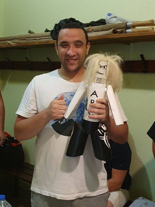 fabien alias samba do Brasil cagolin Ambazac pour avoir rampé sur 5m avec le ballon
