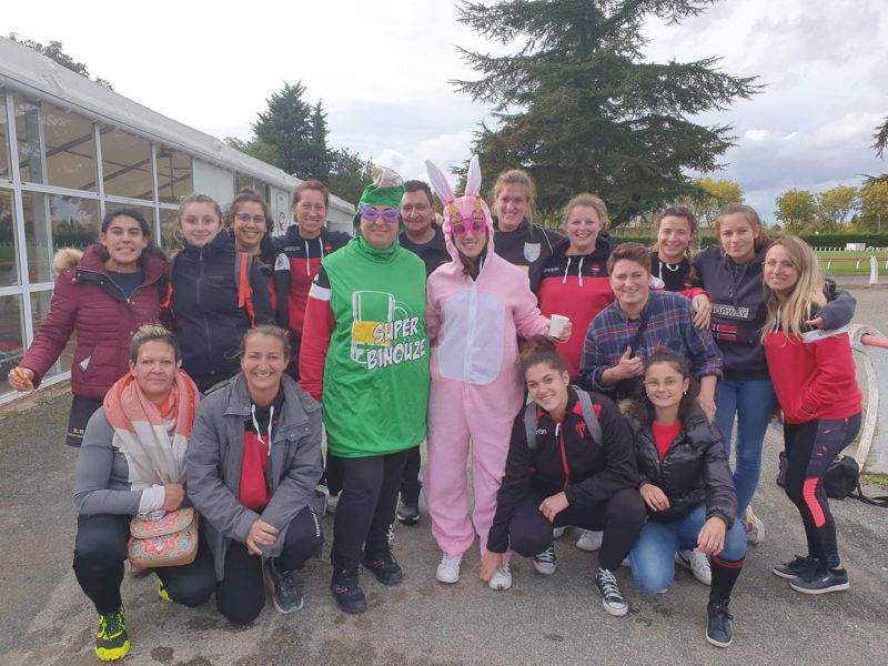 les féminines de L'UAS saverdun ont retrouvé la direction des terrains premier match de la saison... déplacement a Villefranche Match perdu 59 à 7