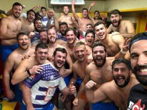 selfie de la victoire du TLA XV à Rodez