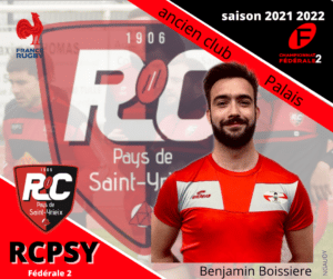 Benjamin Boissière fait partie des nouvelles recrues arédiennes (crédit RCPSY)