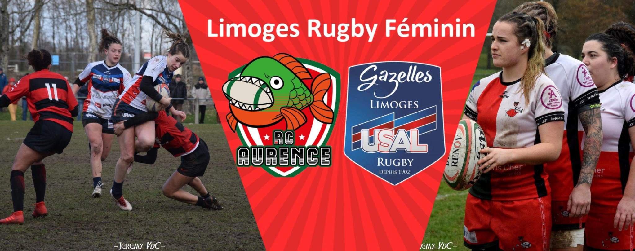 Deux clubs, mais un rassemblement qui regarde vers le même avenir : celui du rugby féminin à Limoges (montage RA, crédits photo Jeremy VdC et LRF)