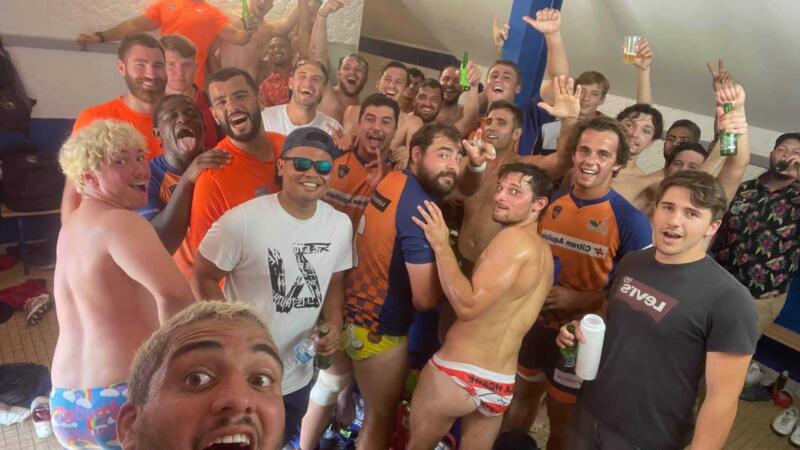 Petit selfie de victoire de l’équipe B de Lormont avec le bonus offensif