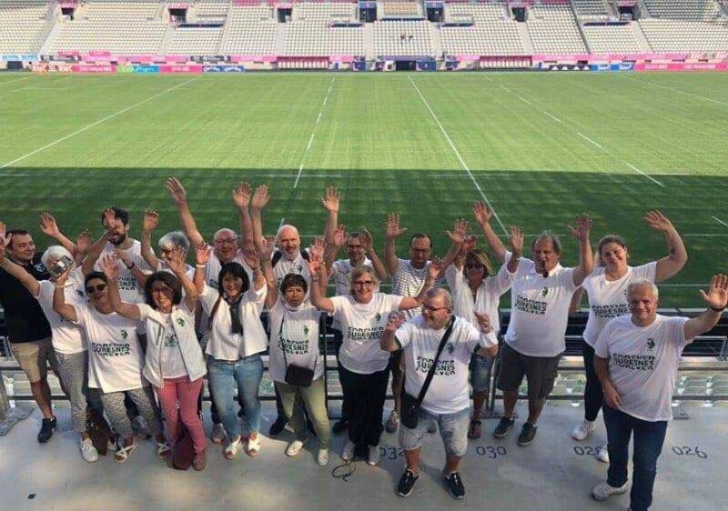 hommage aux bénévoles de suresnes qui ont organisé le match à jean bouin contre dax