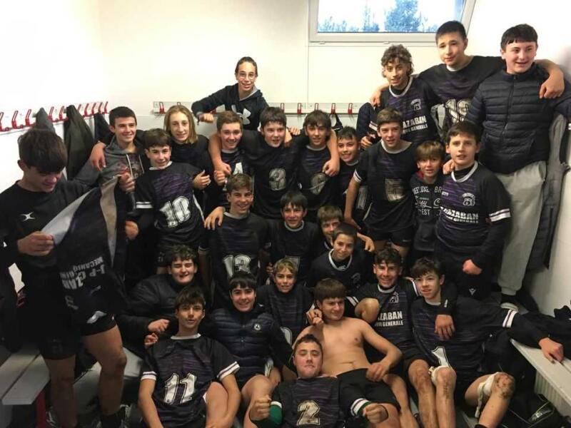 Premier victoire en championnat des U16 de l’usep Ger Séron Bedeille à saint paul les Dax 19 à 11