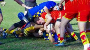 Les Bleu et Jaune de Ciboure s'accrochent à leur deuxième place tant convoitée... (crédit JML Photos - RugbyAmateur)