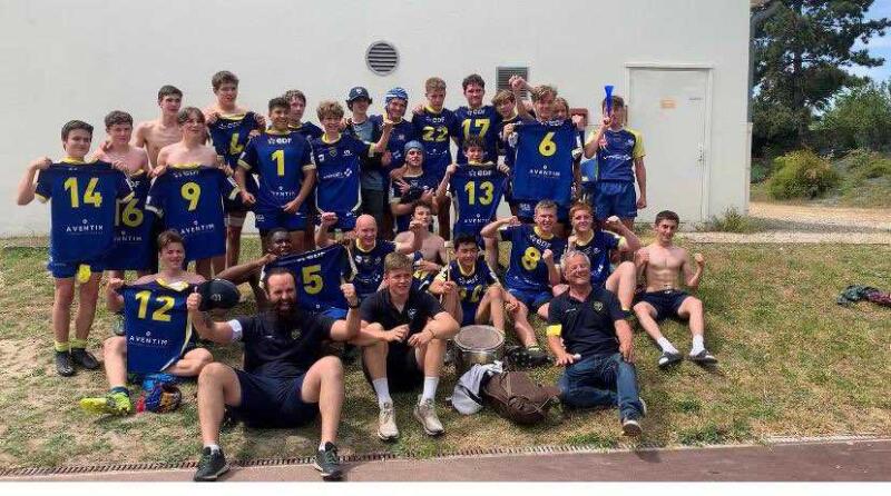 l’Olympique Marcquois Rugby L’Equipe cadets engagée en u16 nationale a validé sa place en demi finale première fois