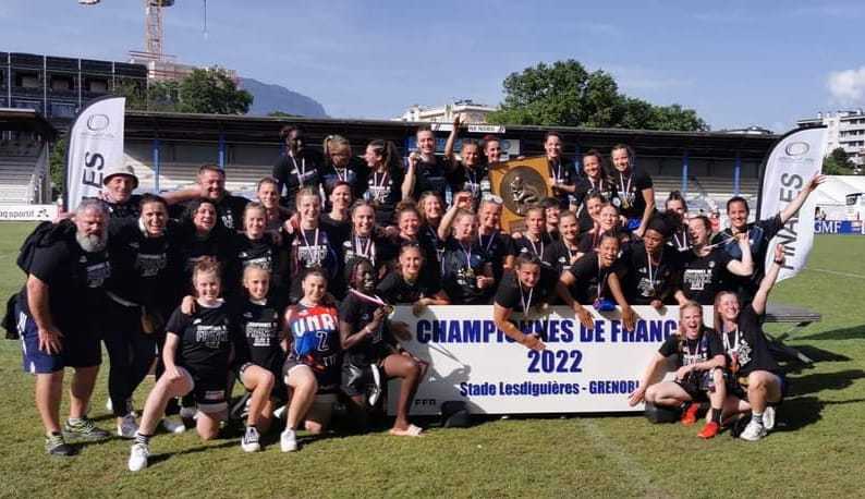 Walkyries Normandie RC championnes de France 2022 de rugby Élite 2 à Grenoble contre les Poc'ettes du stade Rochelais victoire 8 à 7