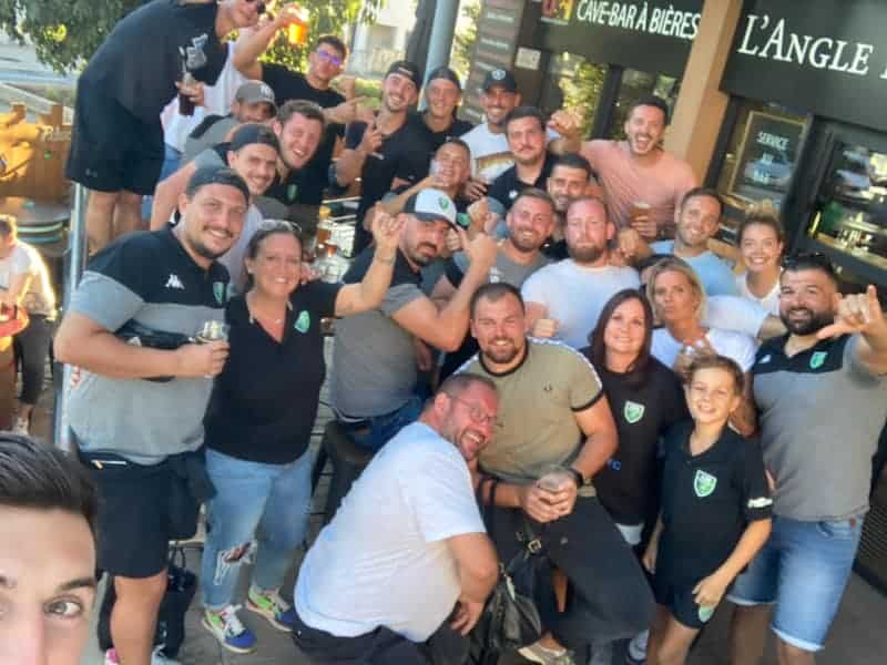 Double victoire pour les Angles, de bons débuts en fédérale 2 donc fêtés à l'angle des bières