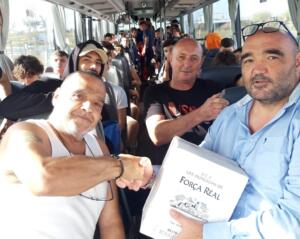 Les m16 de millas transportés par les m19 d'elne faute de bus à pézenas où ils jouaient en lever de rideau carton plein