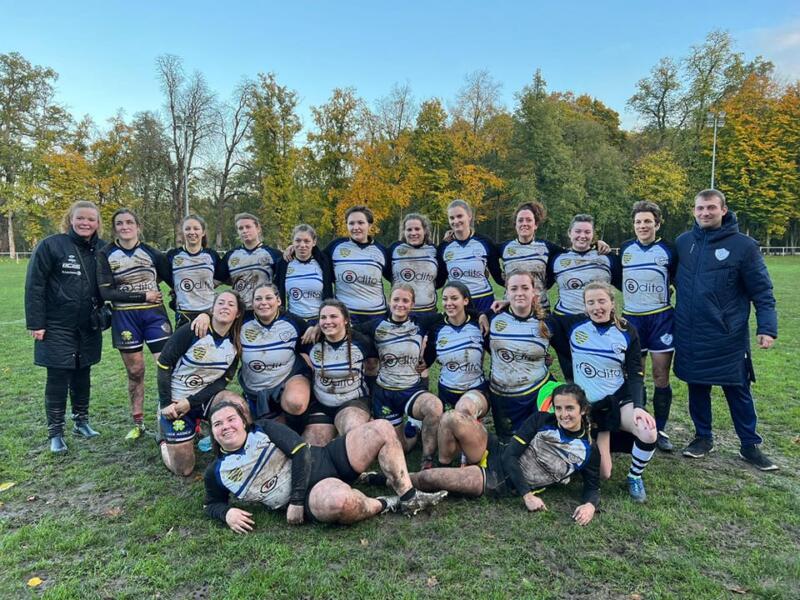 Rugby Club Valenciennois Féminin vainqueur 15 20 contre l'Union Hainaut rugby feminin