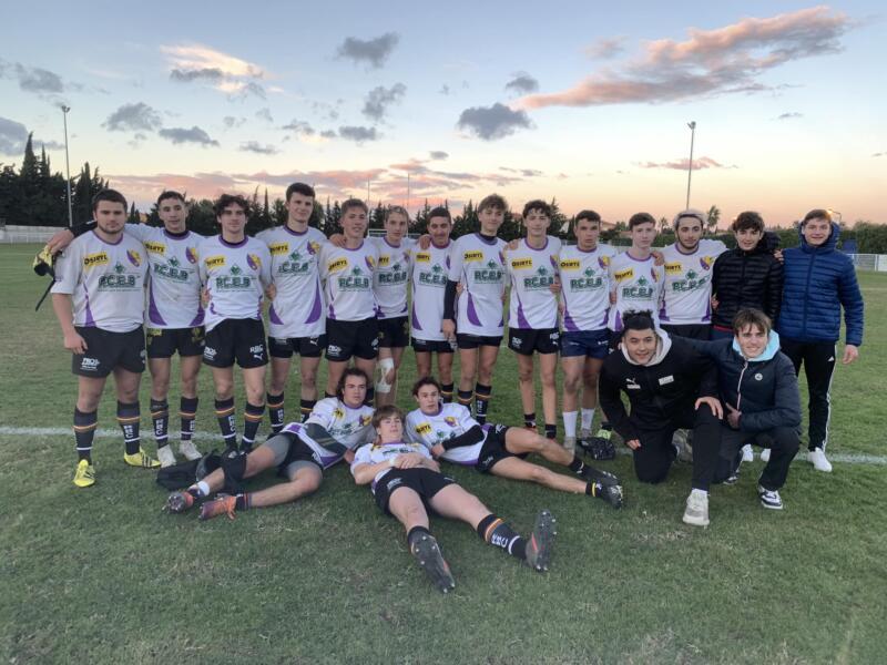 Victoire des juniors du Rassemblement du Bassin Carcassonnais en terre catalane avec BO 36 a 17