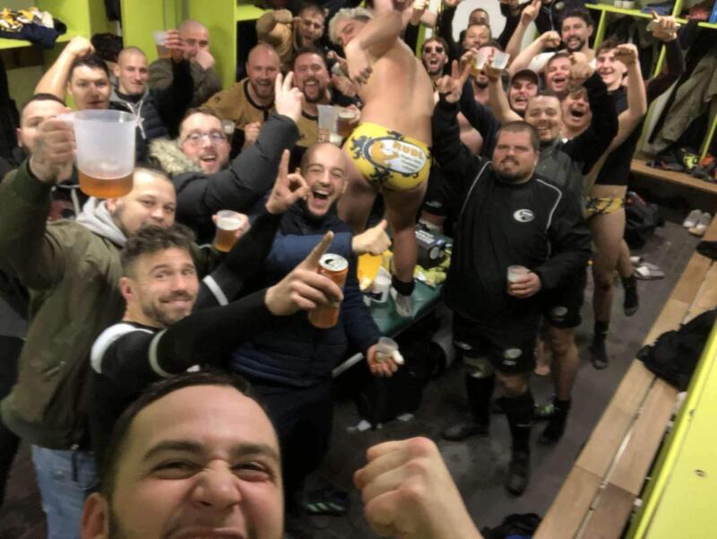 l'équipe du RUDL A qui gagne L'Iris A 39 à 12 en fédérale 3