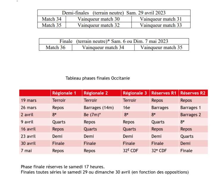 Phases Finales Occitanie Entr E En Lice Des R Serves De R Gionale Et Ce Samedi Mars