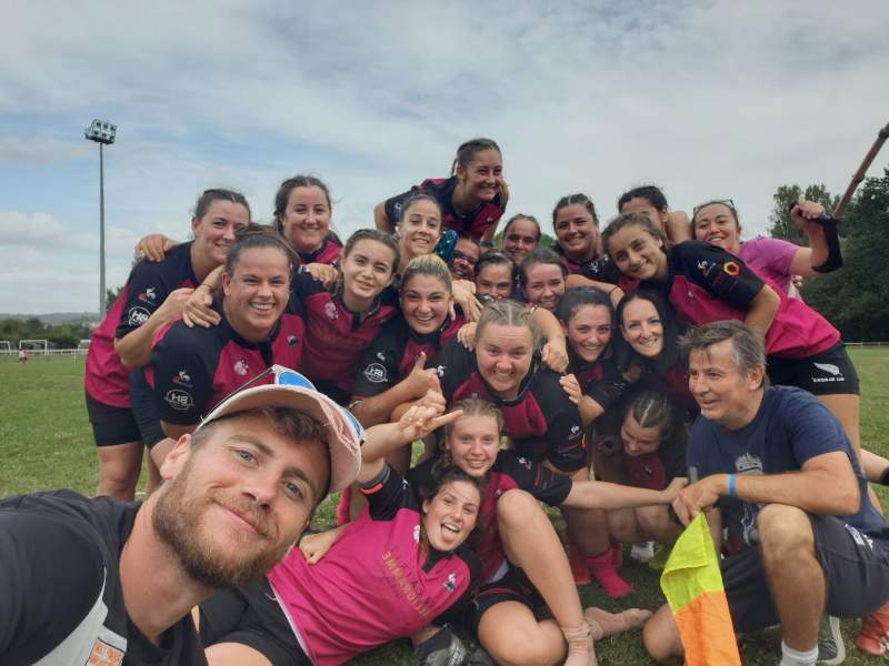 Victoire 7 à 32 sur la plaine des jeux de Londieu face à Figeac des filles du rugby quercy féminin