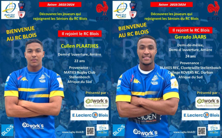 Mercatovale 2 Sud-Af au RC Blois un ancien pro à Lourdes et un double-transfert girondin