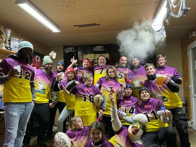 Esprit rugby RC Pays Maichois RC Censeau derby neigeux et maillot intégral