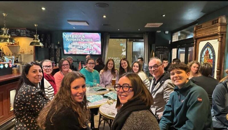 Les avants albigeoises étaient au bar à l'apero avant de rejoindre les gazelles