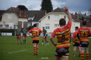 De gros duels attendaient Pompadour et Saint-Cyprien ce dimanche, de quoi faire coucou vers plus haut ? (crédit photo Jeremy VdC - RugbyAmateur.fr)